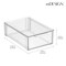 mDesign Stackable Kitchen Storage Bin Box with Pull-Out Drawer - Clear
